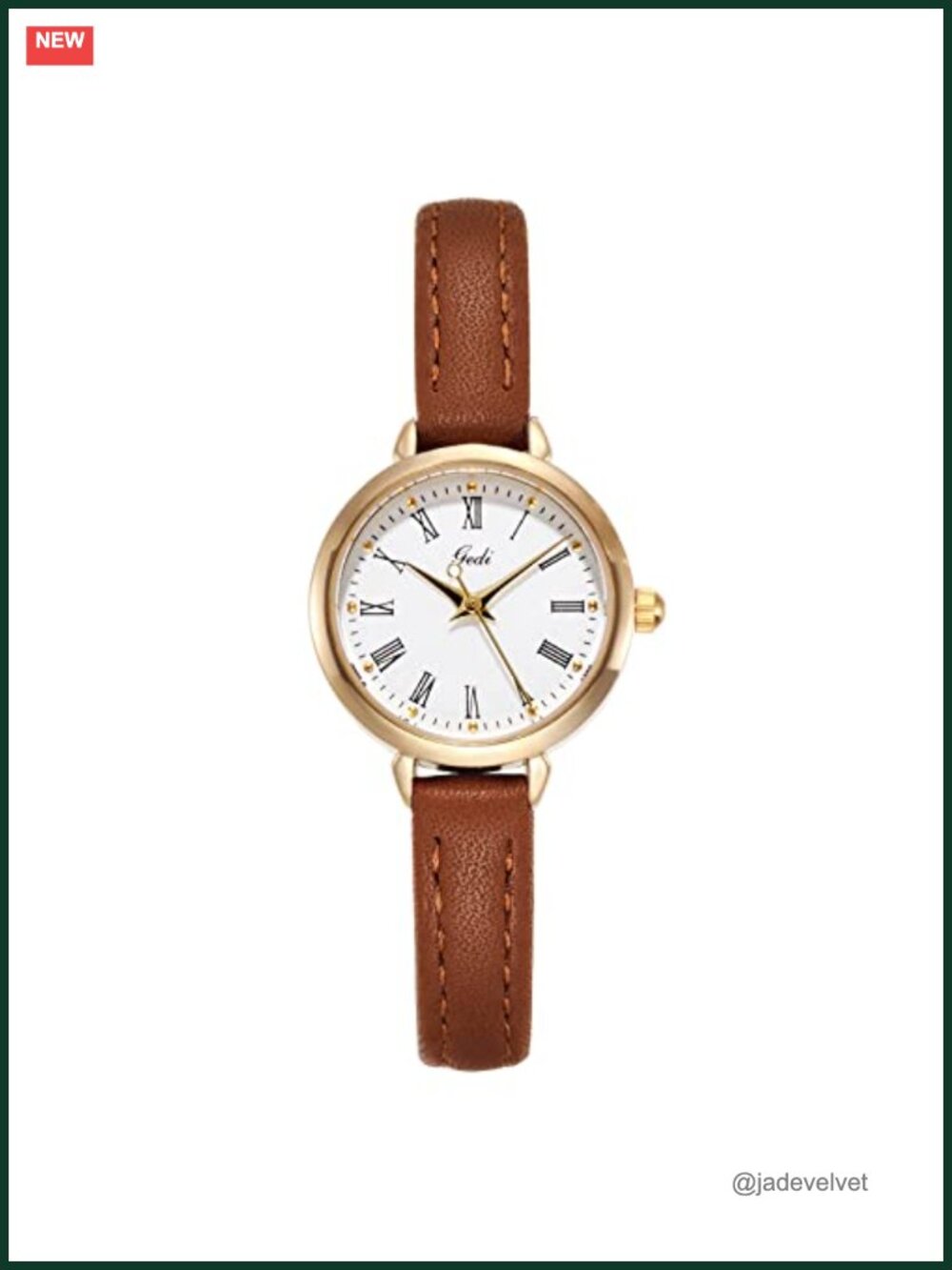 Womens Wrist Watch Leather Quartz Ultra-Thin Analog Waterproof